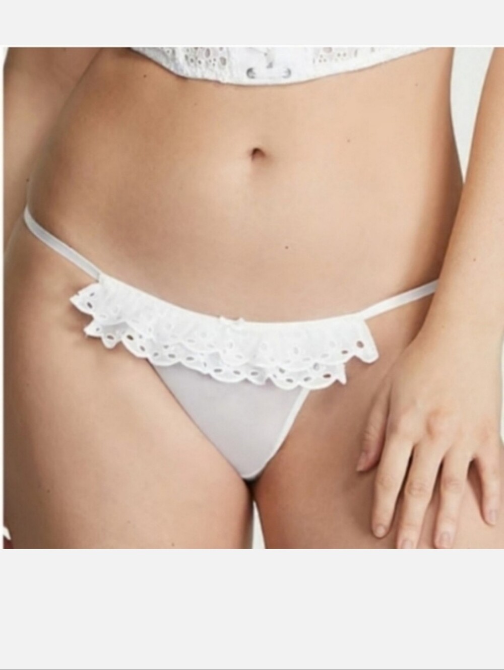 Victoria's secret dream Angel's very sexy eyelet lace bikini panty XSMALL WHITE